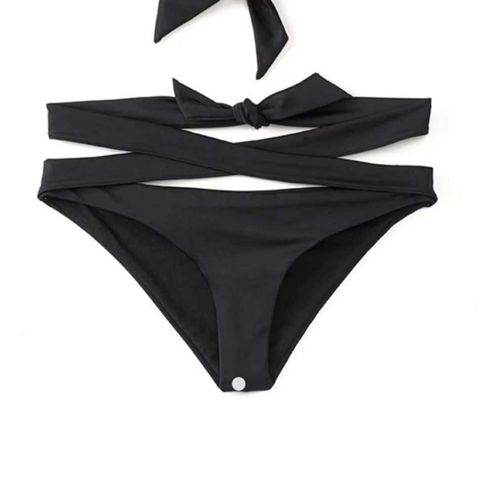 NWT- Adore Me Black Women's Swimwear Bikini Bottoms In Black Sz M